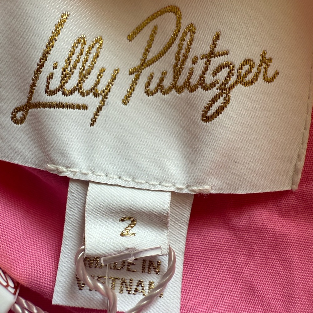 Lilly Pulitzer Lucilyn One Shoulder Midi Dress Confetti Pink Retails $278 Boho - Picture 9 of 12